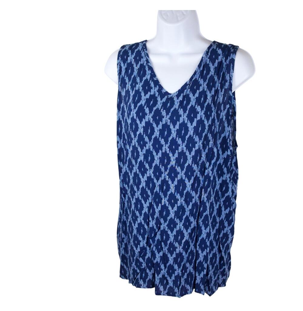 Aventura Shosonna Tank Top Women’s XL Blue Ikat Sleeveless